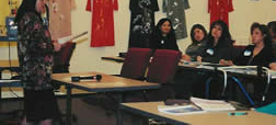 Addressing Her Audience at the October 2002 Workshop
